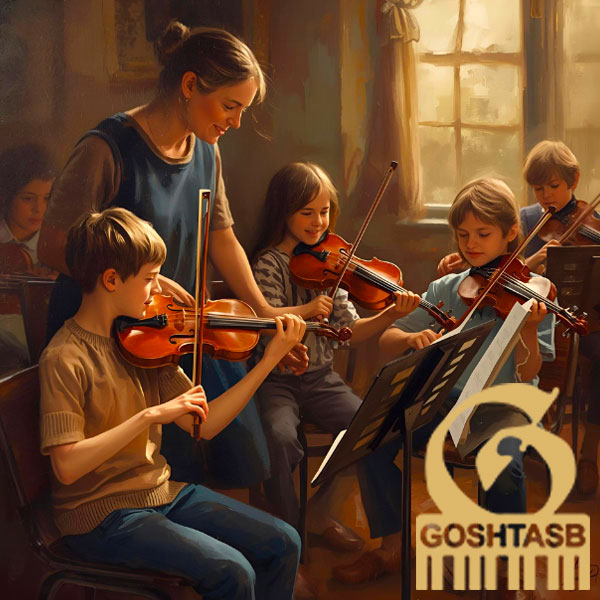 ویولنهای کوچک برای کودکان در آموزشگاه گشتاسب شمال تهران